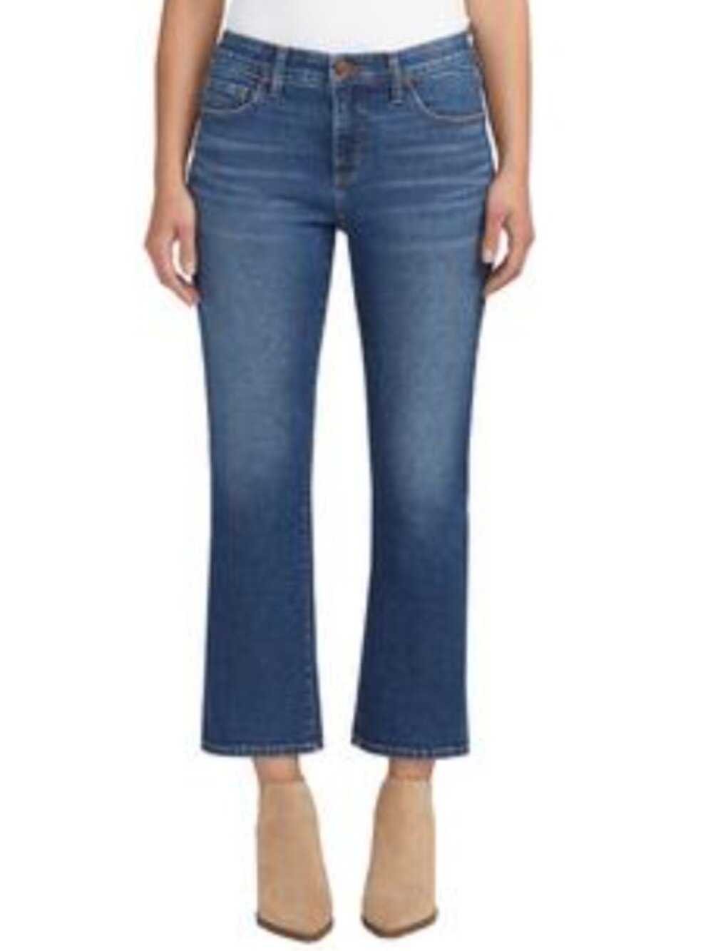 JAG Eloise Cropped Boot Cut Jeans, Simply Blue - Womens 6P 24" inseam